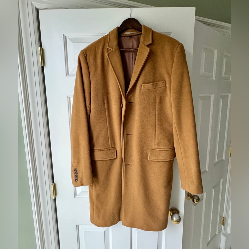 Men’s J. Crew Camel Topcoat 42R